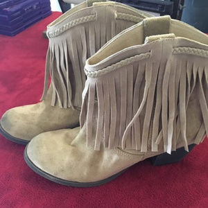 Ladies Tan Rock & Candy Booties